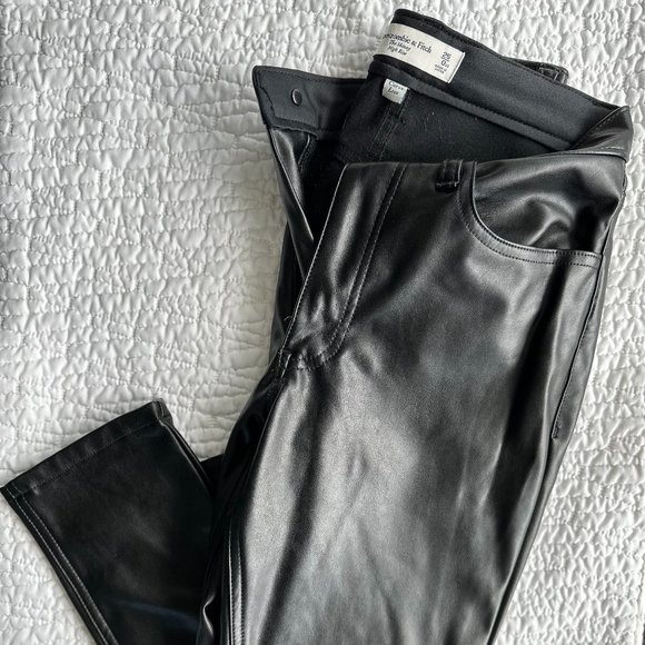 Abercrombie Leather Pants - Picture 1 of 4